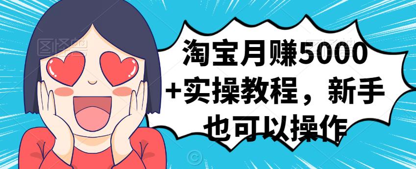 淘宝月赚5000+实操教程，新手也可以操作-天天有课网