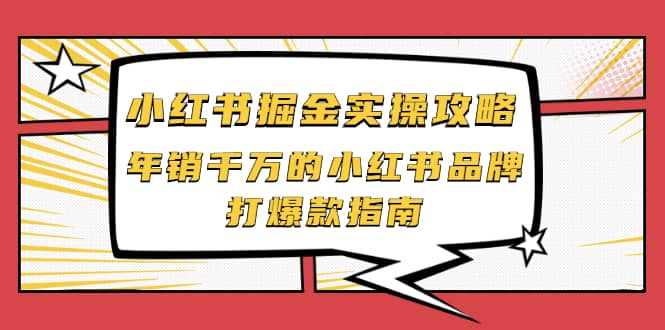 小红书掘金实操攻略，年销千万的小红书品牌打爆款指南-天天有课网