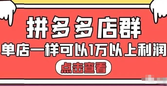 拼多多店群单店一样可以产出1万5以上利润【付费文章】-天天有课网