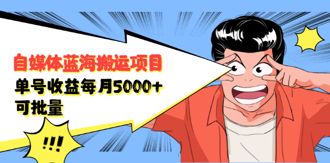 自媒体蓝海搬运项目，价值680元-天天有课网