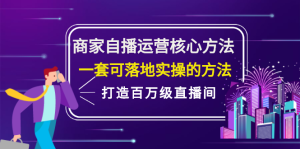 商家自播运营核心方法，一套可落地实操的方法，打造百万级直播间-天天有课网