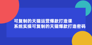 可复制的天猫运营爆款打造课，系统实操可复制的天猫爆款打造密码-天天有课网