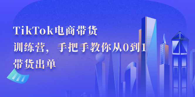 TikTok电商带货训练营，手把手教你从0到1带货出单-天天有课网