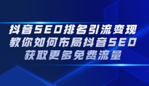 抖音SEO排名引流变现，教你如何布局抖音SEO获取更多免费流量-天天有课网