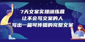 7天文案实操训练营第17期，让不会写文案的人，写出一篇可传播的完整文案-天天有课网