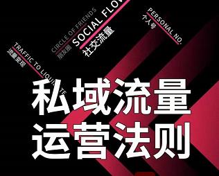 私域流量运营法则，高端玩家的私域流量是如何搭建的【视频课程】-天天有课网