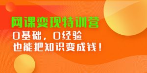 网课变现特训营,0基础,0经验也能把知识变成钱-天天有课网