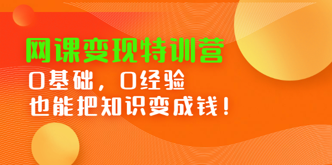 网课变现特训营，0基础，0经验也能把知识变成钱-天天有课网