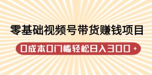 零基础视频号带货赚钱项目，0成本0门槛轻松日入300+【视频教程】-天天有课网