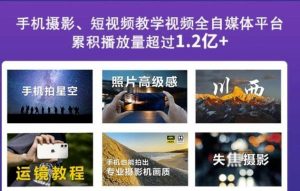 2022玩转手机影像全系课，零基础的小白也能进阶成为手机摄影专业人士-天天有课网