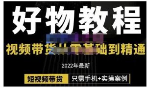 锅锅老师好物分享课程:短视频带货从零基础到精通,只需手机+实操-天天有课网
