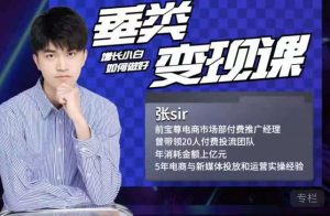 张sir·垂类变现课，抖音带货新手才看粉丝量，高手都看变现效率-天天有课网