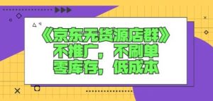 诺思星商学院京东无货源店群课:不推广,不刷单,零库存,低成本-天天有课网