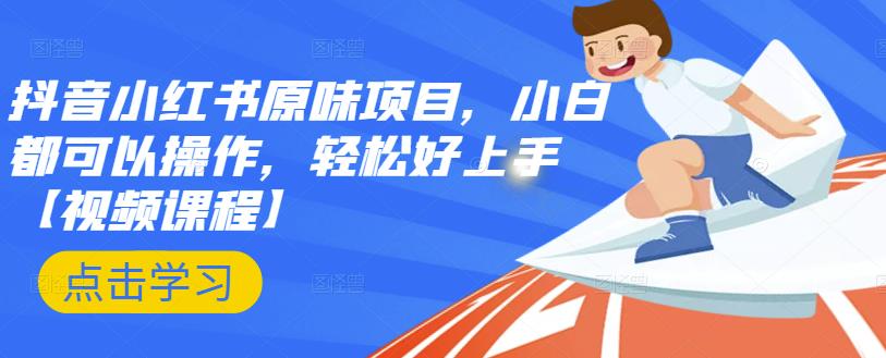 抖音小红书原味项目，小白都可以操作，轻松好上手【视频课程】-天天有课网