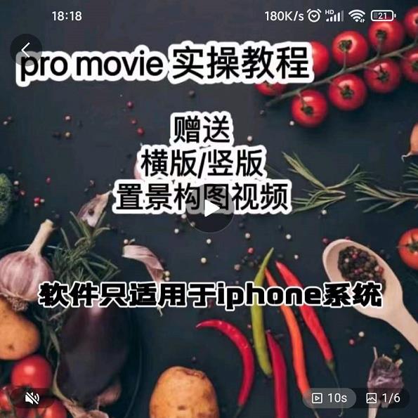 漆十二美食摄影，25​节promovie实操高手课节-天天有课网