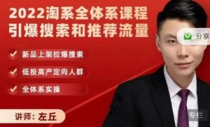 2022淘系全体系课程引爆搜索和推荐流量，新品上架拉爆搜索-天天有课网