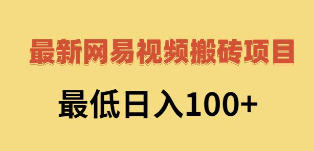 2022网易视频搬砖赚钱，日收益120（视频教程+文档）-天天有课网
