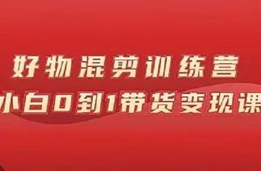 万三好物混剪训练营：小白0到1带货变现课-天天有课网