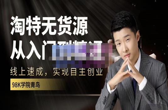 98k学院的淘特无货源线上速成课，从入门到精通，让你最小投入，最高回报-天天有课网