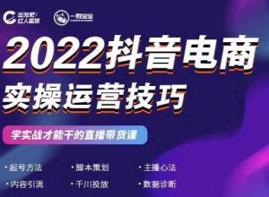 2022抖音电商实操运营技巧，红人星球&一群宝宝，学实战才能干的直播带货课-天天有课网