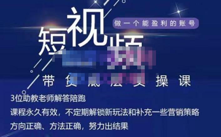 吴Sir·短视频带货底层实操课，教你如何选爆品、了解获短视频流量密码，正确起号-天天有课网