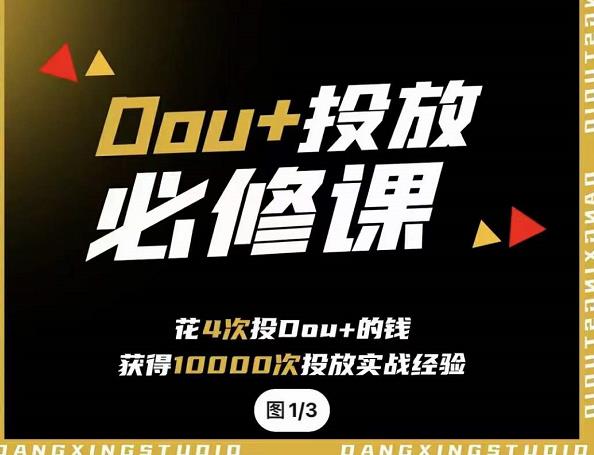 代同学DOU+投放训练营，用付费流量撬动大额自然流量，过得超额变现转化-天天有课网