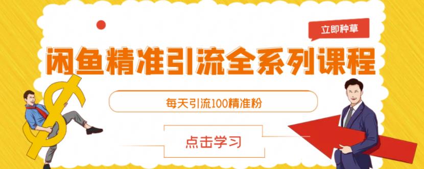 闲鱼精准引流全系列课程，每天引流100精准粉【视频课程】-天天有课网