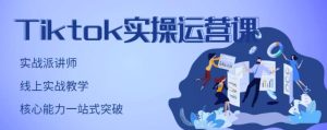 TikTok实操运营课,手把手账号实战,适合零基础Tiktok新人-天天有课网