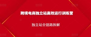 跨境电商独立站高效运行训练营,独立站全链路拆解-天天有课网