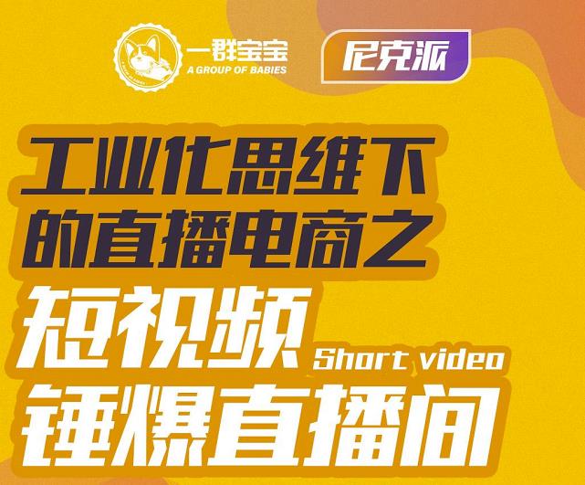 尼克派·工业化思维下的直播电商之短视频锤爆直播间，听话照做执行爆单-天天有课网