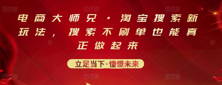 电商大师兄·淘宝搜索新玩法，搜索不刷单也能真正做起来-天天有课网