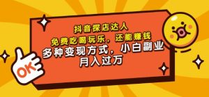 聚星团购达人课程,免费吃喝玩乐,还能赚钱,多种变现方式,小白副业月入过万-天天有课网