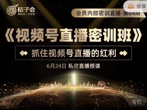 《视频号直播密训班》，抓住视频号直播的红利 价值12800-天天有课网