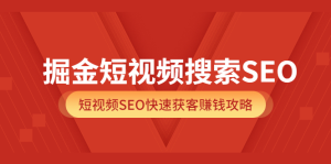 掘金短视频搜索SEO,短视频SEO快速获客赚钱攻略(价值980)-天天有课网
