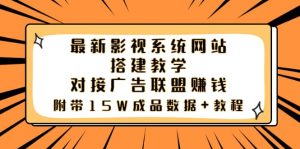 最新影视系统网站搭建教学，对接广告联盟赚钱，附带15W成品数据+教程-天天有课网