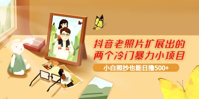 抖音老照片扩展出的两个冷门暴力小项目，小白照抄也能日撸500+-天天有课网