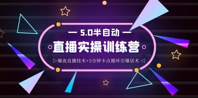 蚂蚁·5.0半自动直播2345打法，半自动爆流直播技术+5分钟卡点循环引爆话术-天天有课网