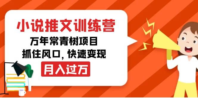 小说推文训练营，万年常青树项目，抓住风口-天天有课网