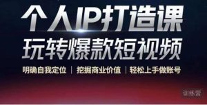 个人IP打造课-玩转爆款短视频，明确自我定位|挖掘商业价值|轻松上手做账号-天天有课网