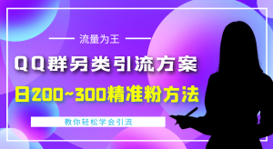 外面收费888元的QQ群另类引流方案:日200~300精准粉方法-天天有课网