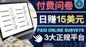 参与付费调查，利用自己的空闲时间完成问卷，适合新手的平台，日赚15美元-天天有课网