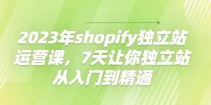 2023年shopify独立站运营课,7天让你独立站从入门到精通-天天有课网