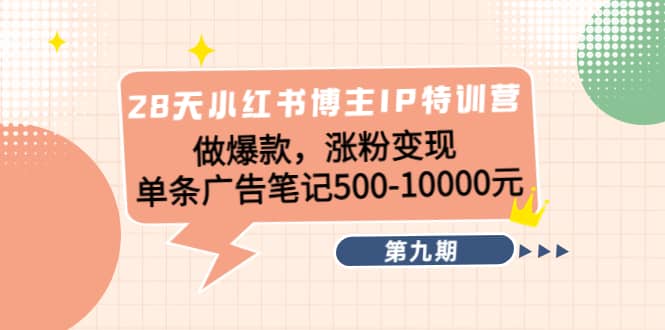 28天小红书博主IP特训营《第9期》-天天有课网