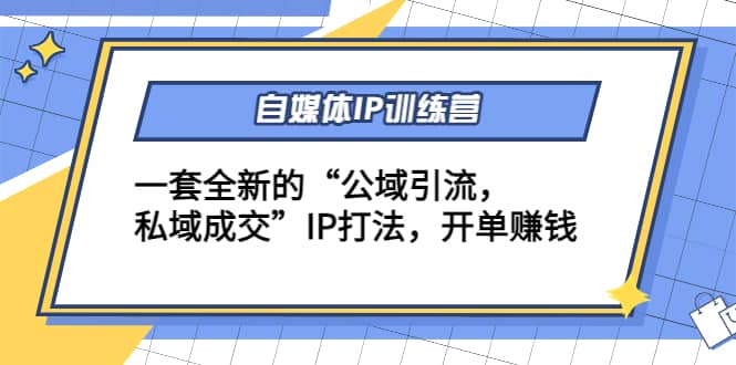 自媒体IP训练营(12+13期)一套全新的“公域引流，私域成交”IP打法-天天有课网