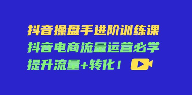 抖音操盘手进阶训练课：抖音电商流量运营必学，提升流量+转化-天天有课网