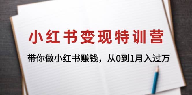 小红书变现特训营：带你做小红书项目-天天有课网