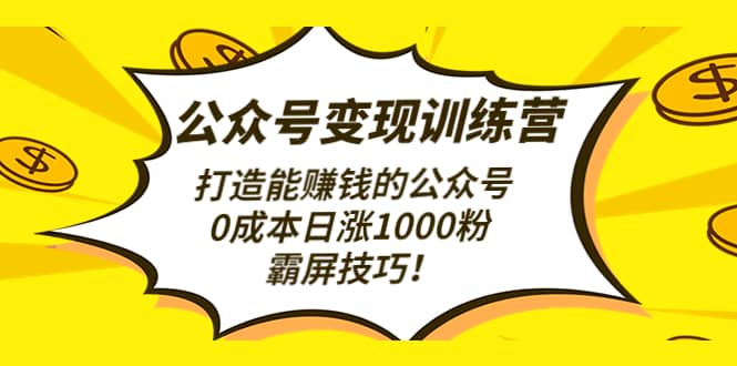 公众号变现训练营（第3期）-天天有课网