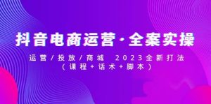 抖音电商运营·全案实操：运营/投放/商城 2023全新打法-天天有课网