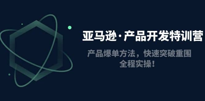 亚马逊·产品开发特训营：产品爆单方法，快速突破重围，全程实操-天天有课网