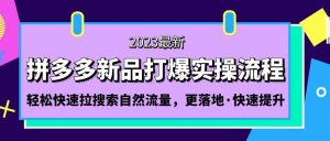 拼多多-新品打爆实操流程：轻松快速拉搜索自然流量，更落地·快速提升-天天有课网